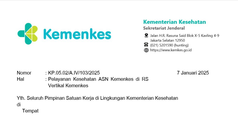 Pelayanan Kesehatan Bagi Aparatur Sipil Negara Kementerian Kesehatan Pada Rumah Sakit Milik Kementerian Kesehatan
